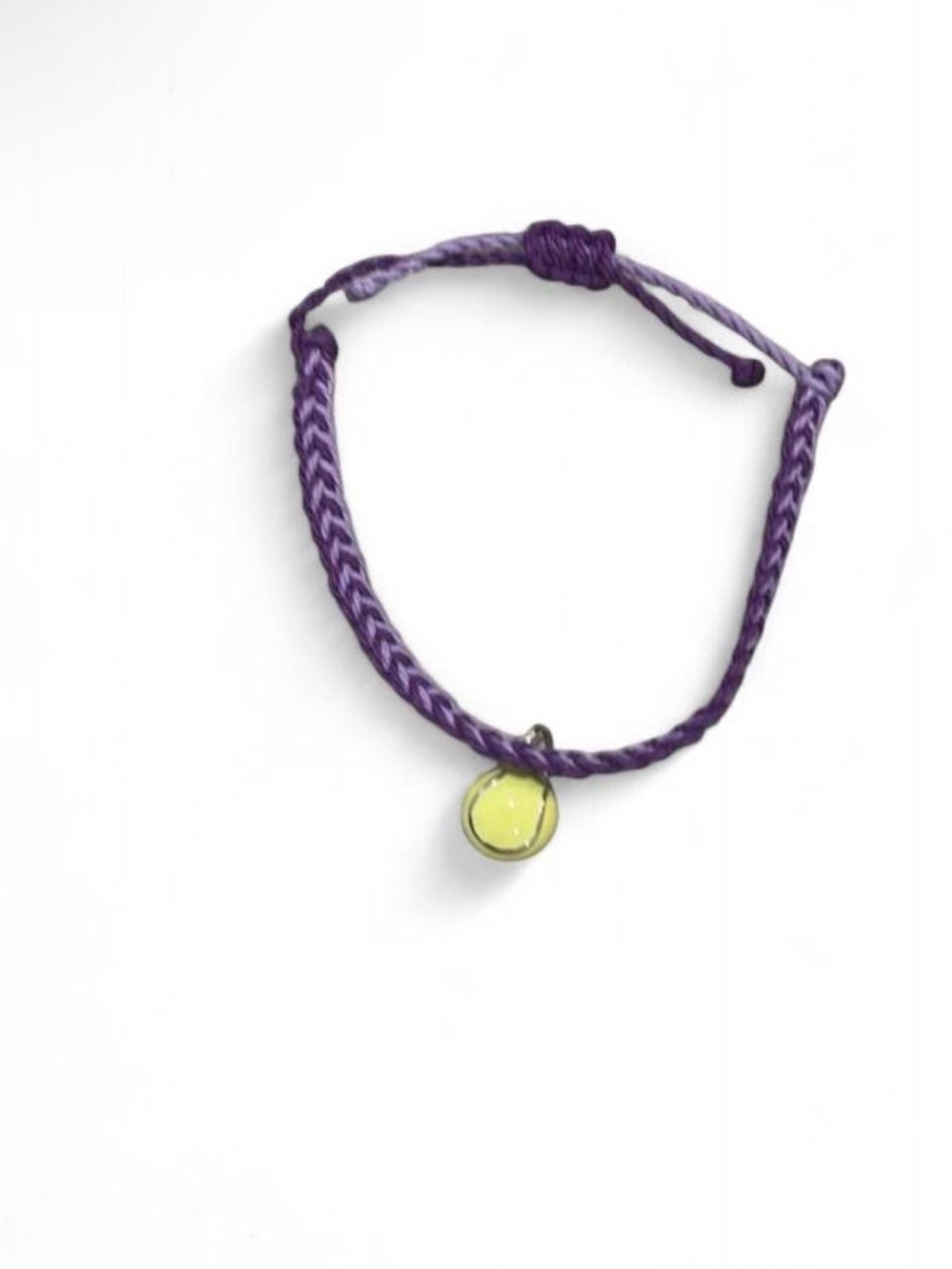 Kids Purple Braided Friendship Bracelet with Tennis Charm